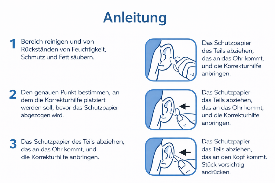 Unsichtbare Ohr Korrektoren